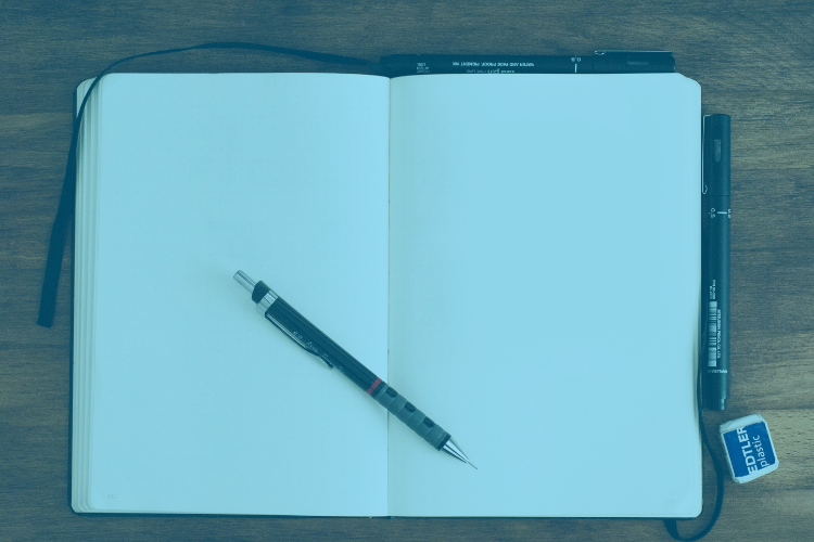 open journal on desk
