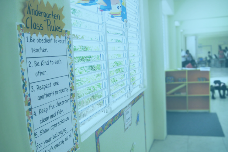 classroom rules on the wall
